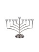 Tall Chanukah Menorah with Angular Branches Glas... | Hanukkah Menorah