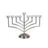 Tall Chanukah Menorah with Angular Branches Glas... | Hanukkah Menorah
