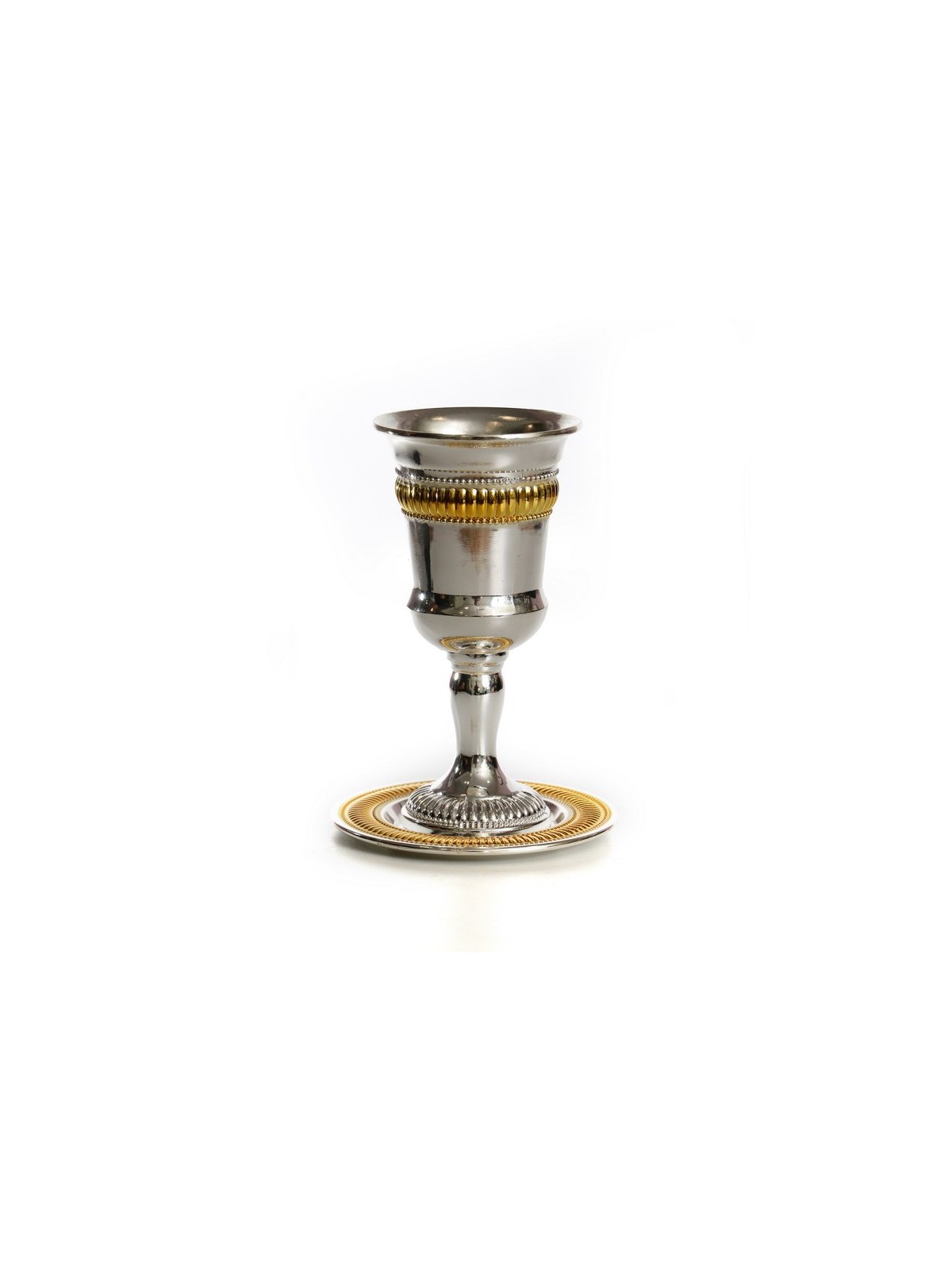 Silver Plated Regency Design Kiddush Cup on Stem wit... | Kiddush Cups