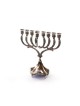 Silver Plated Chanukah Menorah Classic Design Fl... | Hanukkah Menorah