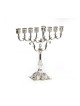 Silver Plated Ornate Chanukah Menorah Curling Br... | Hanukkah Menorah