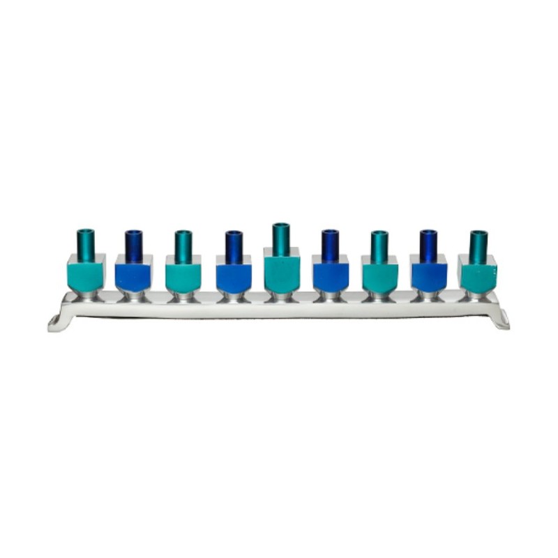 Chanukah Menorah with Dreidel Design Candle Hold... | Hanukkah Menorah