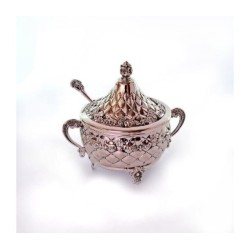 Raised Honey Dish with Diamond Design Dom... | Jewish Gift from Israel