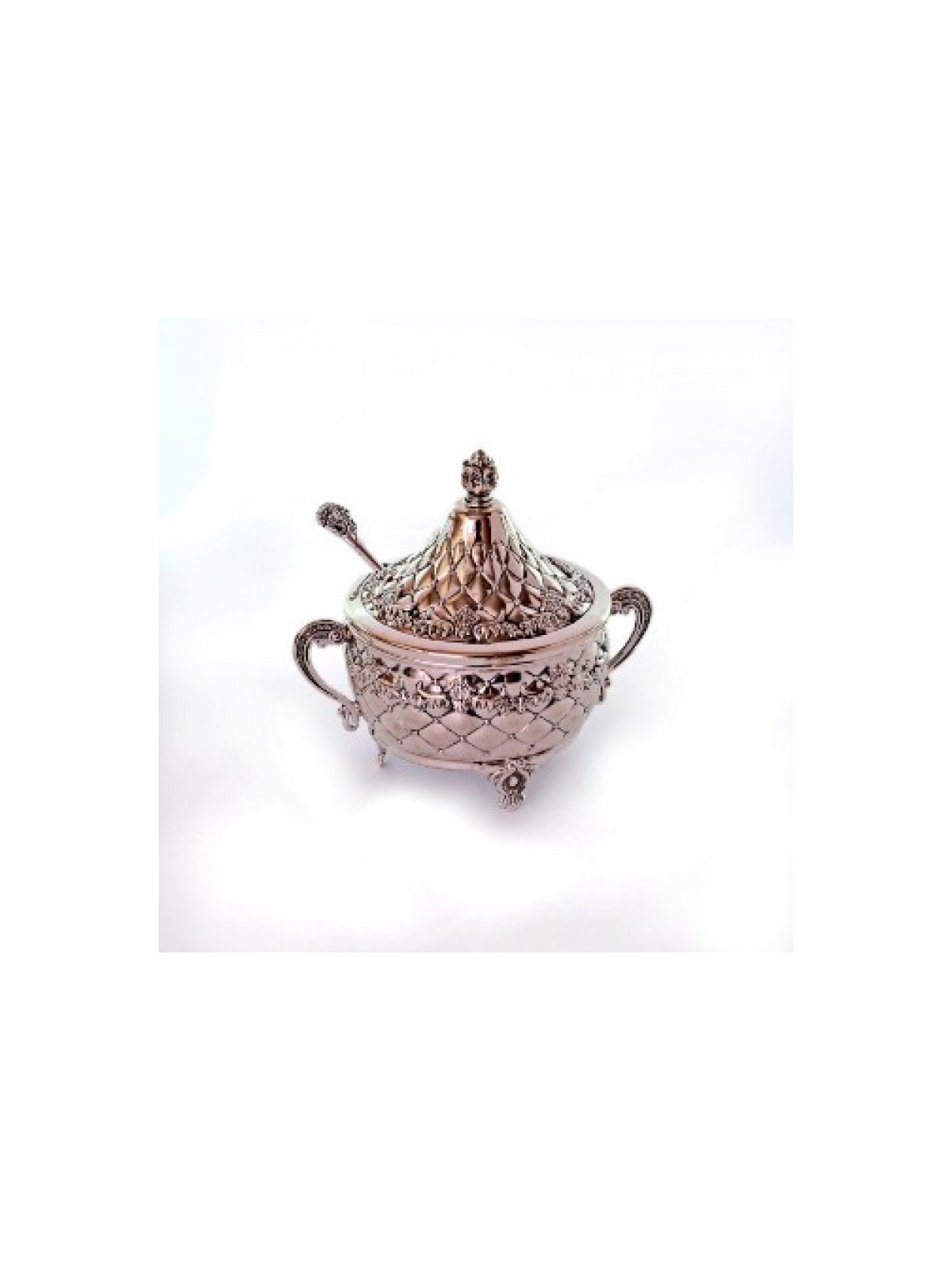 Raised Honey Dish with Diamond Design Dom... | Jewish Gift from Israel