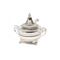 Elegant Raised Honey with Lid and Spoon R... | Jewish Gift from Israel