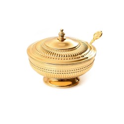 Elegant Regency Inspired Raised Honey Dis... | Jewish Gift from Israel