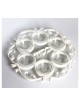 Aluminum White Enamel Seder Plate with Glass Bowls | Seder Plates
