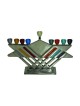 Chanukah Menorah with Colorful Star of David Ham... | Hanukkah Menorah
