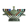 Chanukah Menorah with Colorful Star of David Ham... | Hanukkah Menorah