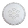 White Satin Passover Matzah Cover Silver... | Matzah & Afikoman Covers
