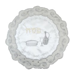Passover Matzah Cover with Silver and Go... | Matzah & Afikoman Covers
