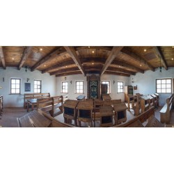 Panoramic Baal Shem Tov Synagogue Sukkah Singl... | Sukkah Decorations