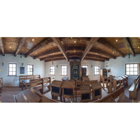 Panoramic Baal Shem Tov Synagogue Sukkah Singl... | Sukkah Decorations