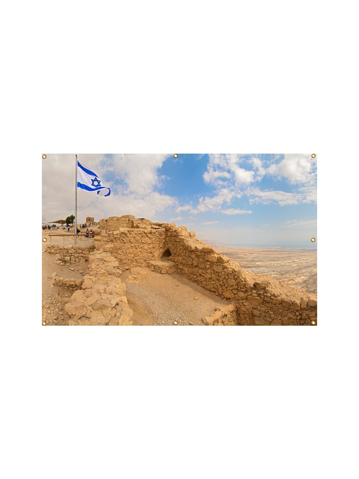 Panoramic Masada Sukkah Single Wall Panel 12 f... | Sukkah Decorations