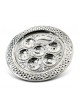 Silver Plated Circular Seder Plate Diamond Design on... | Seder Plates