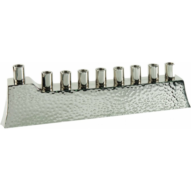 Yair Emanuel Hammered Anodized Aluminum Hanukkah... | Hanukkah Menorah