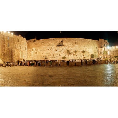 Panoramic Kotel Western Wall Sukkah Single Wal... | Sukkah Decorations