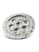 Circular Silver Plated Seder Plate with Ornate Desig... | Seder Plates