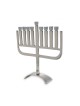 Angular Aluminum Menorah with Glittering Silver ... | Hanukkah Menorah