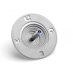 Adi Sidler Spiral Coil Chanukah Dreidel Brushed Aluminum... | Dreidels