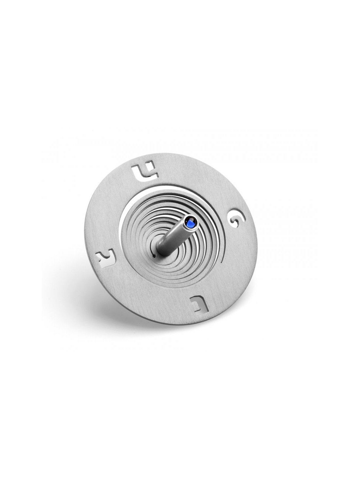Adi Sidler Spiral Coil Chanukah Dreidel Brushed Aluminum... | Dreidels