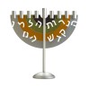 Dabbah Judaica Gray Camel Green Arc Hanukkah Men... | Hanukkah Menorah