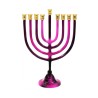 Shades of Pink Chanukah Menorah with Stem Alumin... | Hanukkah Menorah
