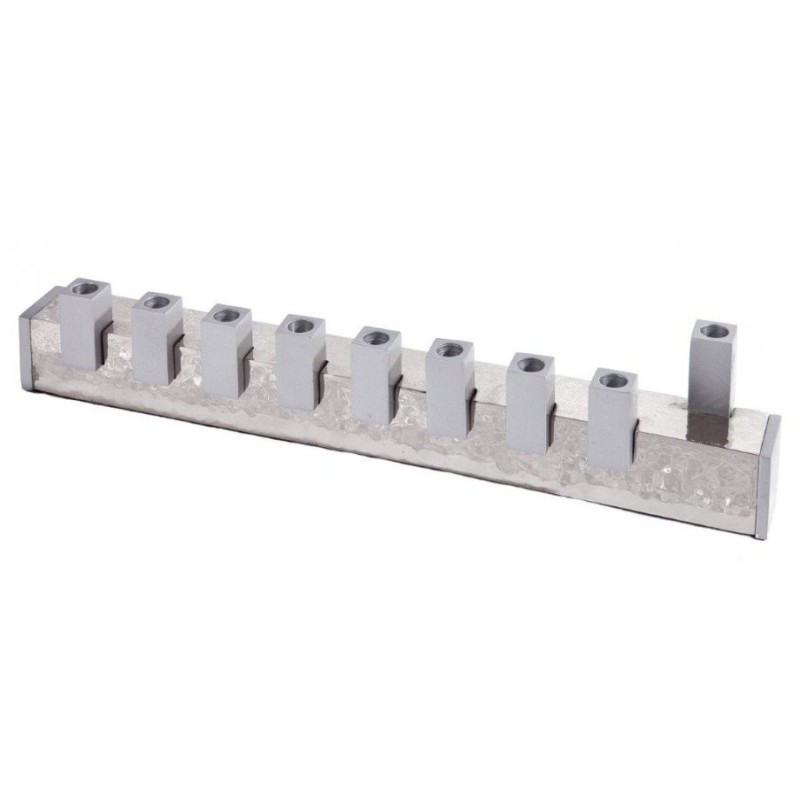 Yair Emanuel Hammered Metal Hanukkah Menorah wit... | Hanukkah Menorah