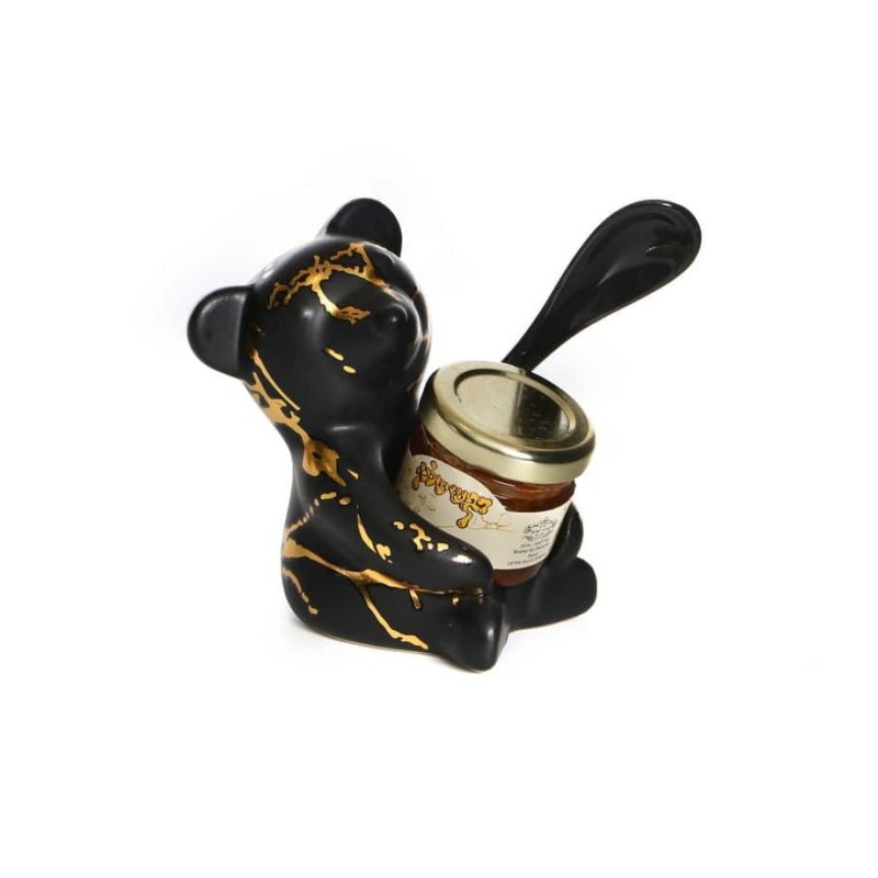 Rosh Hashanah Ceramic Honey Dish Bear wit... | Jewish Gift from Israel