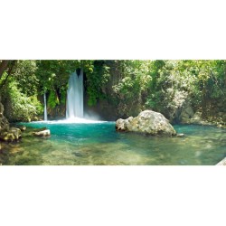 Panoramic Banyas Waterfall Sukkah Single Wall ... | Sukkah Decorations