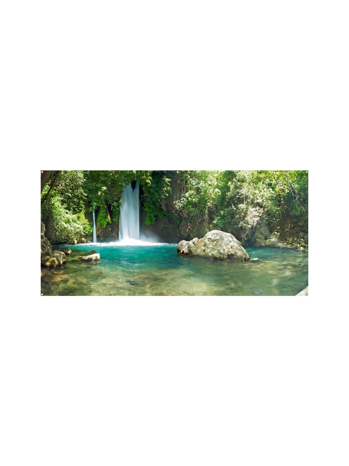 Panoramic Banyas Waterfall Sukkah Single Wall ... | Sukkah Decorations