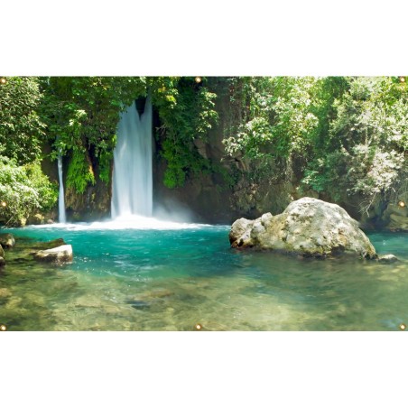 Panoramic Banyas Waterfall Sukkah Single Wall ... | Sukkah Decorations