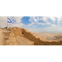 Panoramic Masada Sukkah Single Wall Panel 16 f... | Sukkah Decorations