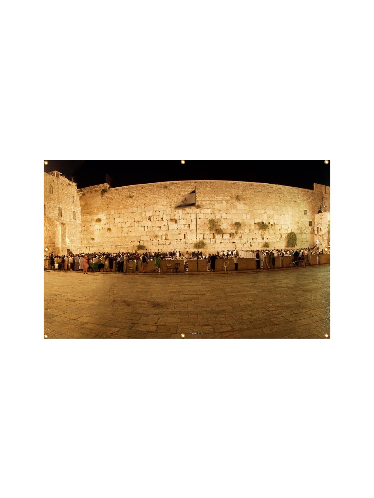 Panoramic Kotel Western Wall Sukkah Single Wal... | Sukkah Decorations