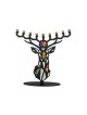 Iris Design Colorful Deer Enamel Hanukkah Menorah | Hanukkah Menorah