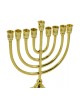 Gold Metal Chanukah Menorah Classic Design for C... | Hanukkah Menorah