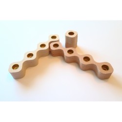 Graciela Noemi Handcrafted Chanukah Menorah Wave... | Hanukkah Menorah