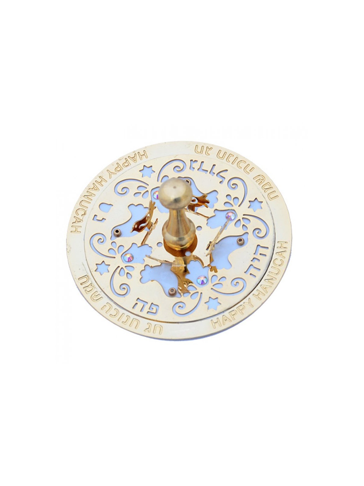 Light Blue Dove Dreidel by Ester Shahaf | Dreidels