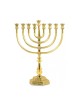 Large Gold Color Chanukah Menorah Filigree Desig... | Hanukkah Menorah