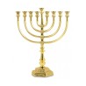 Large Gold Color Chanukah Menorah Filigree Desig... | Hanukkah Menorah