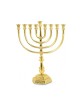 Large Gold Color Chanukah Menorah Filigree Desig... | Hanukkah Menorah