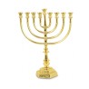 Large Gold Color Chanukah Menorah Filigree Desig... | Hanukkah Menorah