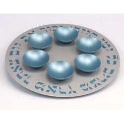 Agayof Exclusive Anodized Aluminum Seder Plate with ... | Seder Plates