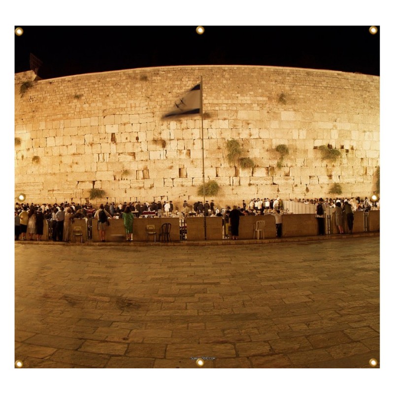 Panoramic Western Wall Kotel Sukkah Single Wal... | Sukkah Decorations
