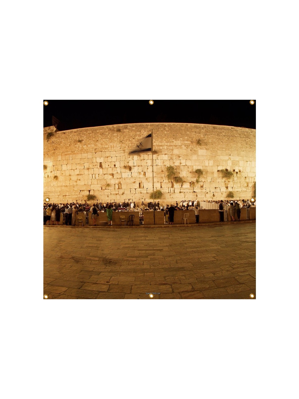 Panoramic Western Wall Kotel Sukkah Single Wal... | Sukkah Decorations