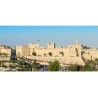 Panoramic Jerusalem Old City Walls Sukkah Sing... | Sukkah Decorations