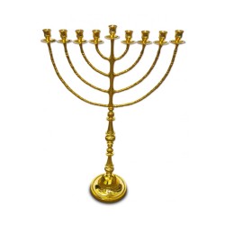 Extra Large Antique Gold Chanukah Menorah Tradit... | Hanukkah Menorah