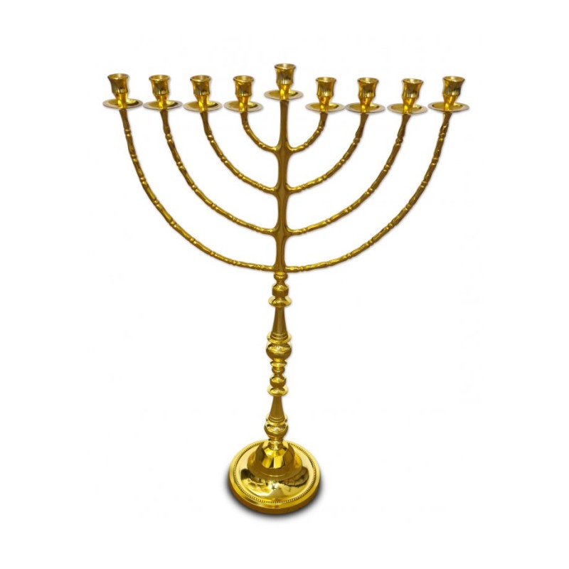 Extra Large Antique Gold Chanukah Menorah Tradit... | Hanukkah Menorah