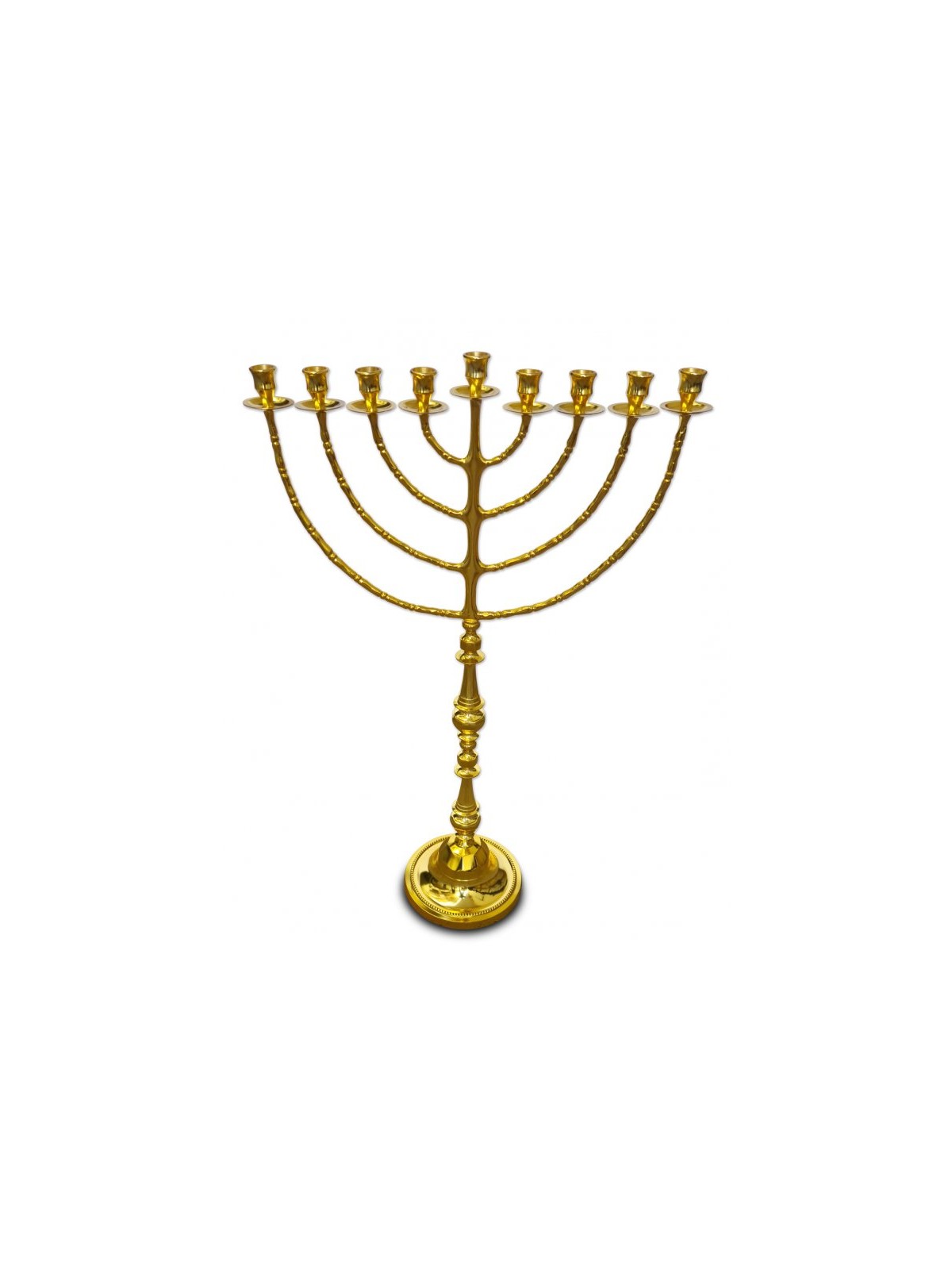 Extra Large Antique Gold Chanukah Menorah Tradit... | Hanukkah Menorah
