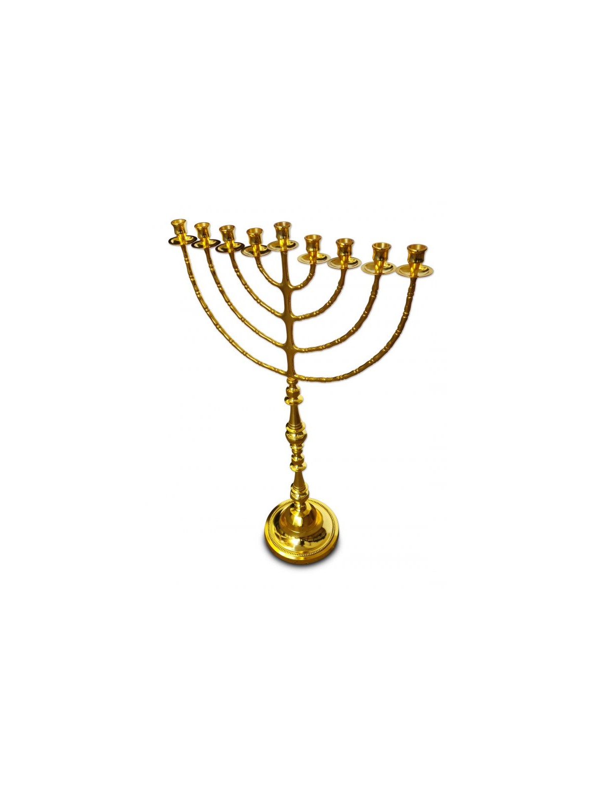Extra Large Antique Gold Chanukah Menorah Tradit... | Hanukkah Menorah
